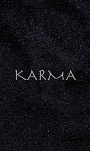 Preview wallpaper karma, inscription, sand, boomerang, cause, effect