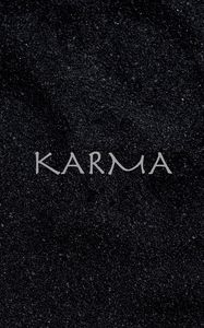 Preview wallpaper karma, inscription, sand, boomerang, cause, effect