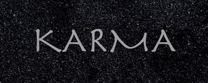 Preview wallpaper karma, inscription, sand, boomerang, cause, effect