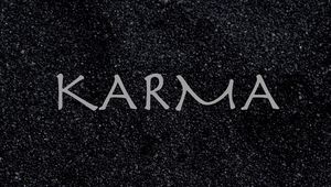 Preview wallpaper karma, inscription, sand, boomerang, cause, effect