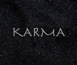 Preview wallpaper karma, inscription, sand, boomerang, cause, effect