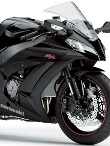 Preview wallpaper kawasaki, motorbike, black, kawasaki ninja