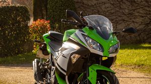 Preview wallpaper kawasaki, motorcycle, bike, green
