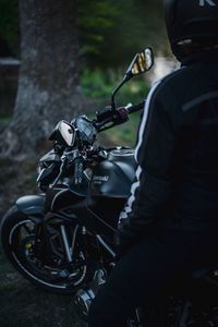 Preview wallpaper kawasaki, motorcycle, motorcyclist