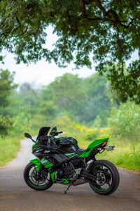 Preview wallpaper kawasaki ninja 650, kawasaki, motorcycle, green