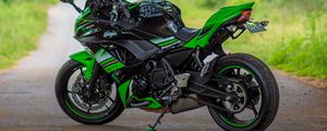 Preview wallpaper kawasaki ninja 650, kawasaki, motorcycle, green