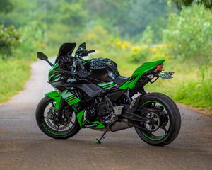 Preview wallpaper kawasaki ninja 650, kawasaki, motorcycle, green