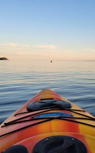 Preview wallpaper kayak, sea, horizon, sky, nature