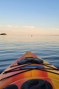 Preview wallpaper kayak, sea, horizon, sky, nature
