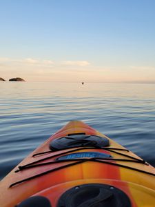 Preview wallpaper kayak, sea, horizon, sky, nature