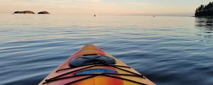 Preview wallpaper kayak, sea, horizon, sky, nature