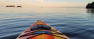 Preview wallpaper kayak, sea, horizon, sky, nature