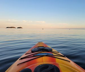 Preview wallpaper kayak, sea, horizon, sky, nature