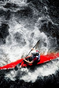 Preview wallpaper kayak, water sports, paddle, water, rowing