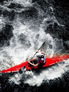 Preview wallpaper kayak, water sports, paddle, water, rowing