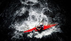 Preview wallpaper kayak, water sports, paddle, water, rowing