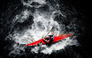 Preview wallpaper kayak, water sports, paddle, water, rowing