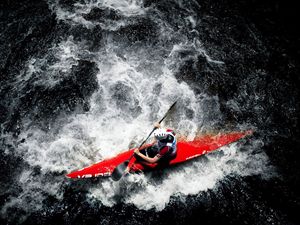 Preview wallpaper kayak, water sports, paddle, water, rowing