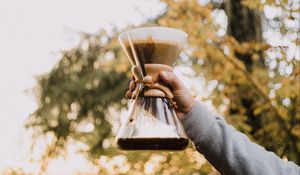 Preview wallpaper kemex, coffee, drink, glass, hand