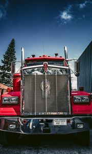 Preview wallpaper kenworth, truck, car, red