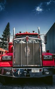 Preview wallpaper kenworth, truck, car, red