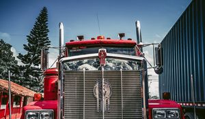 Preview wallpaper kenworth, truck, car, red