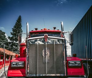 Preview wallpaper kenworth, truck, car, red