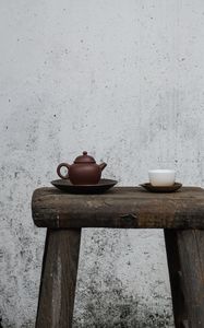 Preview wallpaper kettle, cup, table, tea, drink