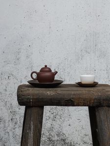 Preview wallpaper kettle, cup, table, tea, drink