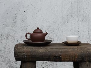 Preview wallpaper kettle, cup, table, tea, drink