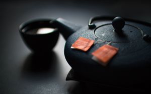 Preview wallpaper kettle, cups, beverage, japanese