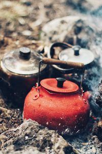 Preview wallpaper kettle, fire, stones