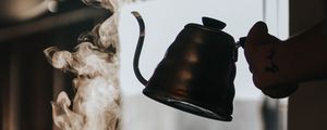 Preview wallpaper kettle, steam, light, shade, dishes