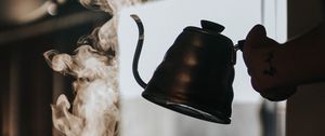 Preview wallpaper kettle, steam, light, shade, dishes