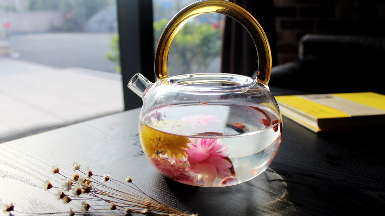 Wallpaper kettle, tea, flowers hd, picture, image