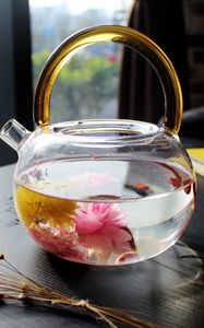 Preview wallpaper kettle, tea, flowers