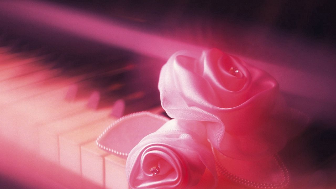 Wallpaper key, rose, soft, pink