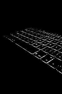 Preview wallpaper keyboard, backlight, black and white, black