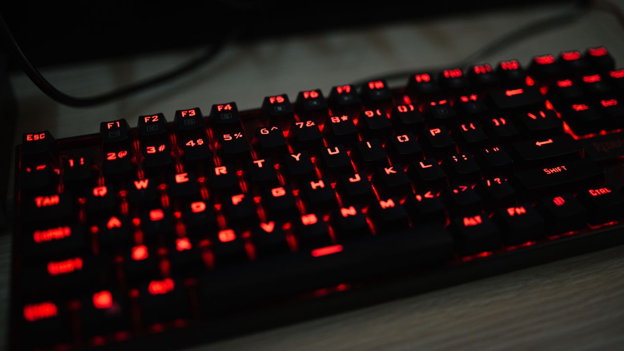 Wallpaper keyboard, backlight, red