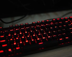 Preview wallpaper keyboard, backlight, red