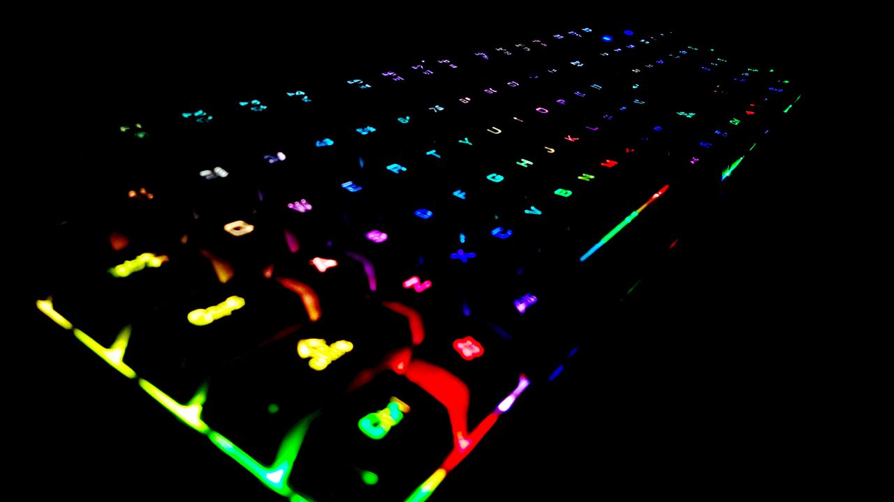 Wallpaper keyboard, key, backlight, multicolored