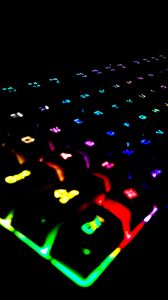 Preview wallpaper keyboard, key, backlight, multicolored
