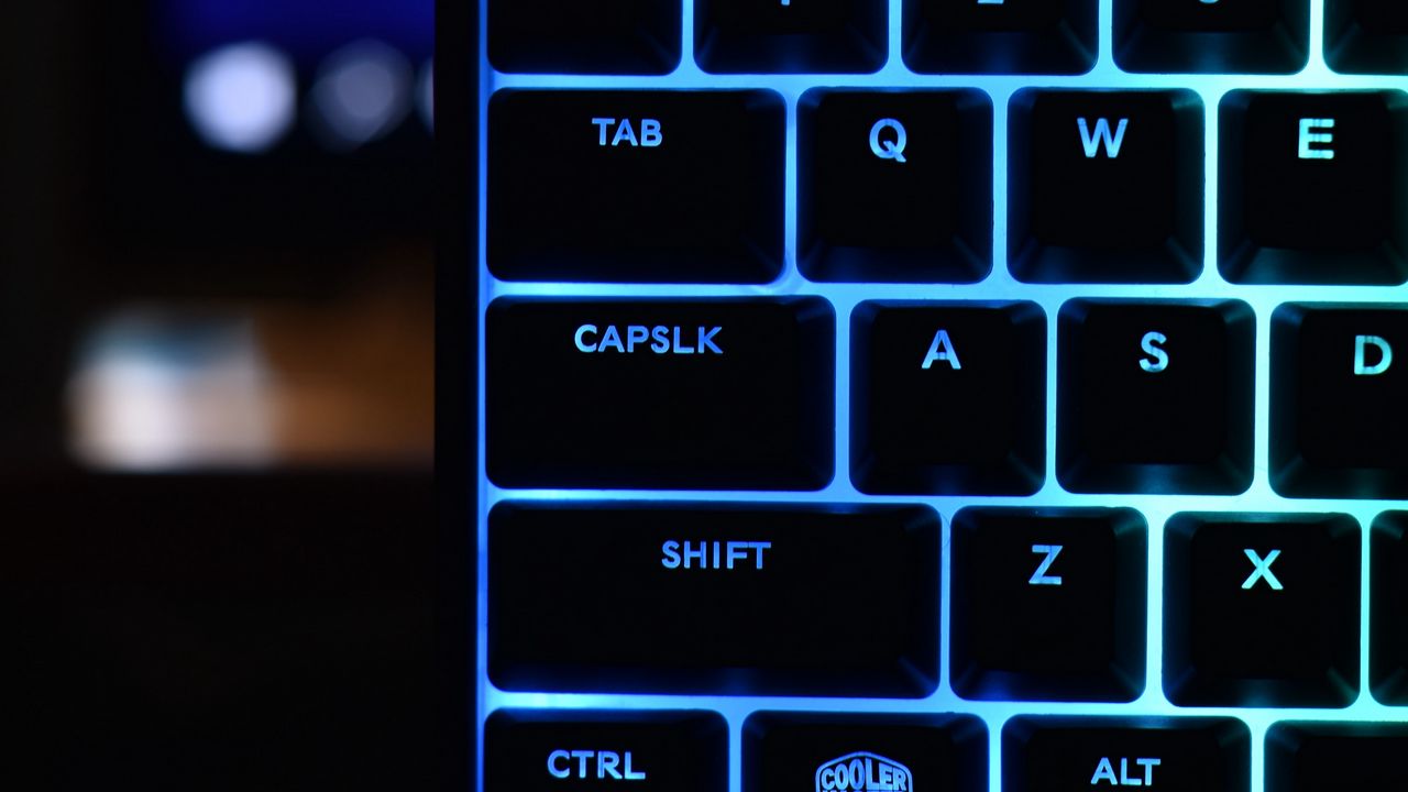 Wallpaper keyboard, keys, backlight, characters, letters