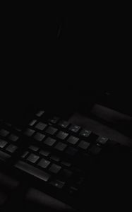 Preview wallpaper keyboard, keys, black, dark