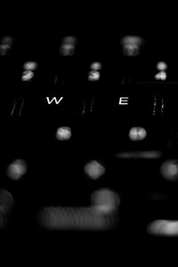 Preview wallpaper keyboard, keys, black and white, black