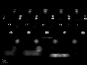 Preview wallpaper keyboard, keys, black and white, black