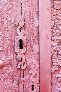 Preview wallpaper keyhole, door, pink, shabby, old