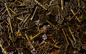 Preview wallpaper keys, gears, metal, metallic