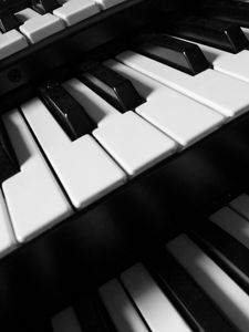 Preview wallpaper keys, piano, macro, music, black and white