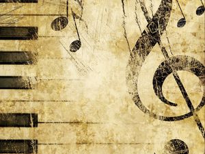 Preview wallpaper keys, treble clef, music, notes